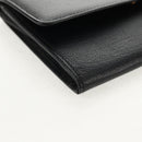 CHANEL Wallet Calf Skin Black Gold CC Auth am9909V-8