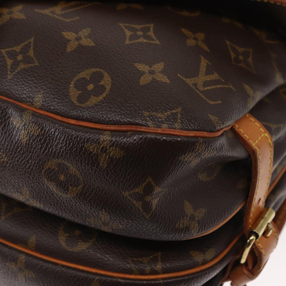 LOUIS VUITTON Monogram Saumur 30 Shoulder Bag M42256 LV Auth am9911