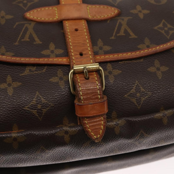 LOUIS VUITTON Monogram Saumur 30 Shoulder Bag M42256 LV Auth am9911