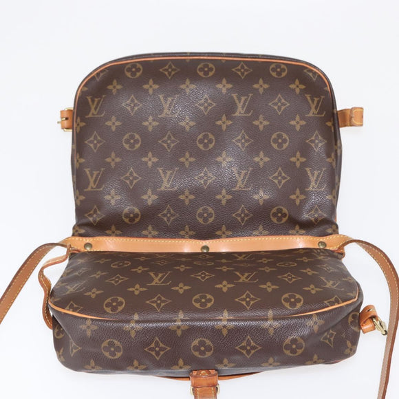 LOUIS VUITTON Monogram Saumur 30 Shoulder Bag M42256 LV Auth am9911