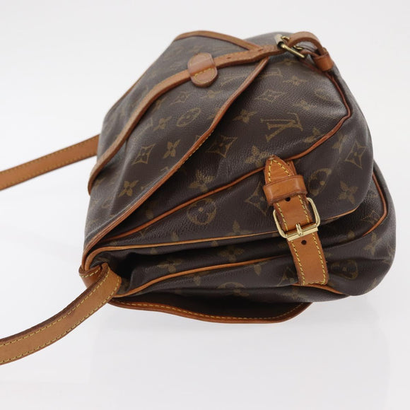 LOUIS VUITTON Monogram Saumur 30 Shoulder Bag M42256 LV Auth am9911