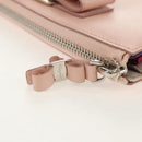 Salvatore Ferragamo Vala Long Wallet Leather Pink Silver Auth am9912V-8