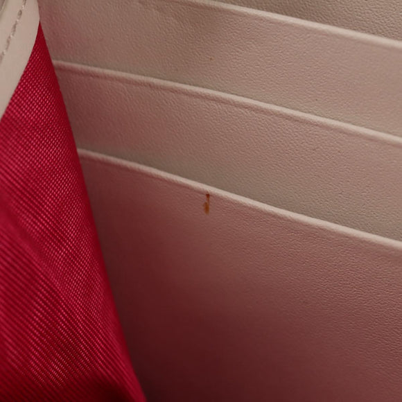 Salvatore Ferragamo Vala Long Wallet Leather Pink Silver Auth am9912V