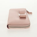 Salvatore Ferragamo Vala Long Wallet Leather Pink Silver Auth am9912V-5