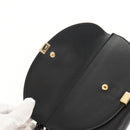 Chloe Long Wallet Leather Black Gold Auth am9913V-13