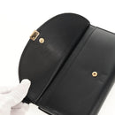 Chloe Long Wallet Leather Black Gold Auth am9913V-15
