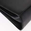 Salvatore Ferragamo Gancini Hand Bag Leather 2way Black Silver Auth am9914-14