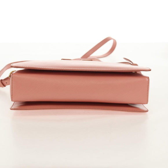 Salvatore Ferragamo Vala Hand Bag Leather 2way Pink Gold Auth am9917V