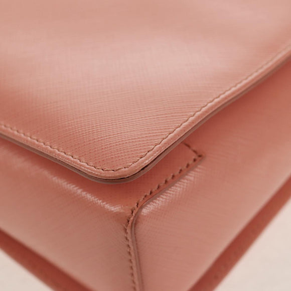 Salvatore Ferragamo Vala Hand Bag Leather 2way Pink Gold Auth am9917V