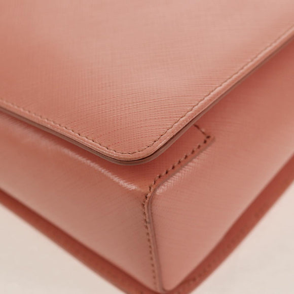 Salvatore Ferragamo Vala Hand Bag Leather 2way Pink Gold Auth am9917V