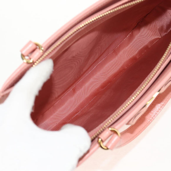 Salvatore Ferragamo Vala Hand Bag Leather 2way Pink Gold Auth am9917V