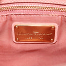 Salvatore Ferragamo Vala Hand Bag Leather 2way Pink Gold Auth am9917V-24