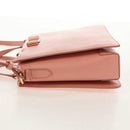 Salvatore Ferragamo Vala Hand Bag Leather 2way Pink Gold Auth am9917V-3