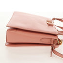 Salvatore Ferragamo Vala Hand Bag Leather 2way Pink Gold Auth am9917V-4