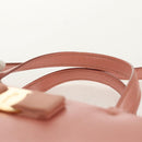 Salvatore Ferragamo Vala Hand Bag Leather 2way Pink Gold Auth am9917V-14