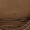 Chloe Marcie Hand Bag Leather Beige Gold Auth am9918-15