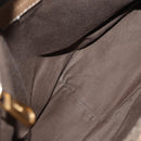 Chloe Marcie Hand Bag Leather Beige Gold Auth am9918-17