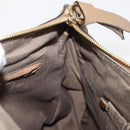 Chloe Marcie Hand Bag Leather Beige Gold Auth am9918-18