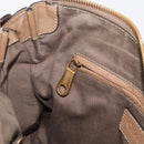 Chloe Marcie Hand Bag Leather Beige Gold Auth am9918-20