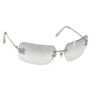 CHANEL Sunglasses metal Silver CC Auth am9919-1