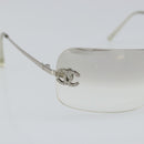 CHANEL Sunglasses metal Silver CC Auth am9919-7