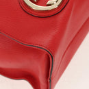 GUCCI Interlocking Tote Bag Leather Red Gold 353581 Auth am9922V-8