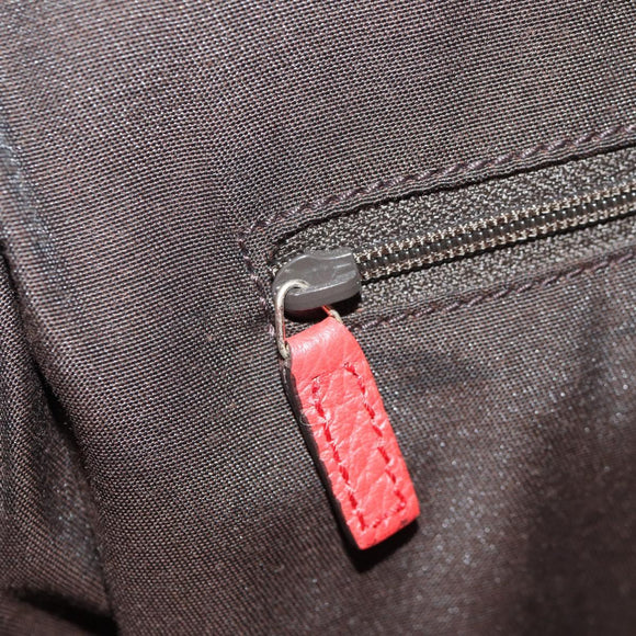 GUCCI Interlocking Tote Bag Leather Red Gold 353581 Auth am9922V