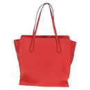 GUCCI Interlocking Tote Bag Leather Red Gold 353581 Auth am9922V-2