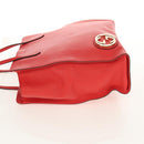 GUCCI Interlocking Tote Bag Leather Red Gold 353581 Auth am9922V-3