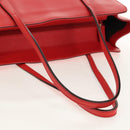 GUCCI Interlocking Tote Bag Leather Red Gold 353581 Auth am9922V-7