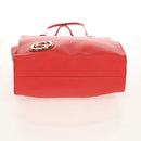 GUCCI Interlocking Tote Bag Leather Red Gold 353581 Auth am9922V-5