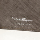 Salvatore Ferragamo Gancini Long Wallet Leather Silver Auth am9924V-18