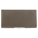 Salvatore Ferragamo Gancini Long Wallet Leather Silver Auth am9924V-2