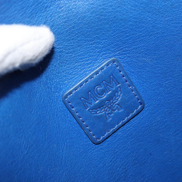 MCM Clutch Bag PVC Leather Brown Silver Auth am9925