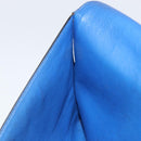 MCM Clutch Bag PVC Leather Brown Silver Auth am9925-18