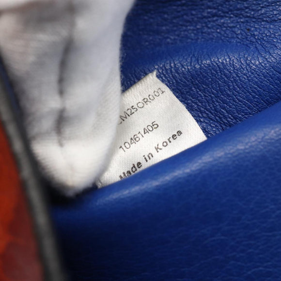 MCM Clutch Bag PVC Leather Brown Silver Auth am9925