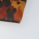 MCM Clutch Bag PVC Leather Brown Silver Auth am9925-9