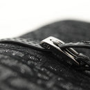 Christian Dior Trotter Canvas Jewelry Case Black Silver Auth am9927V-13