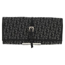 Christian Dior Trotter Canvas Jewelry Case Black Silver Auth am9927V-2