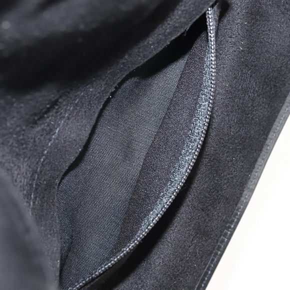 Christian Dior Trotter Canvas Jewelry Case Black Silver Auth am9927V