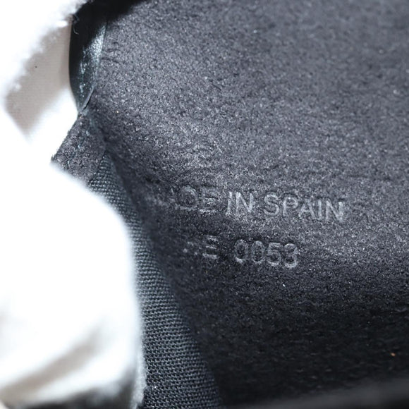 Christian Dior Trotter Canvas Jewelry Case Black Silver Auth am9927V