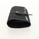 Christian Dior Trotter Canvas Jewelry Case Black Silver Auth am9927V-4