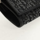 Christian Dior Trotter Canvas Jewelry Case Black Silver Auth am9927V-8