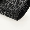 Christian Dior Trotter Canvas Jewelry Case Black Silver Auth am9927V-9