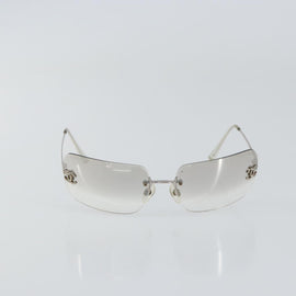 CHANEL Sunglasses metal Silver CC Auth am9928V - 0