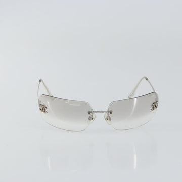 CHANEL Sunglasses metal Silver CC Auth am9928V - 0