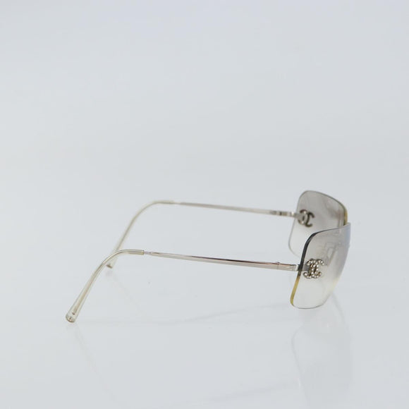 CHANEL Sunglasses metal Silver CC Auth am9928V