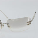 CHANEL Sunglasses metal Silver CC Auth am9928V-7