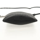 FENDI Zucchino Canvas Shoulder Bag Black Silver Auth am9929V-5