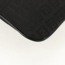 FENDI Zucchino Canvas Shoulder Bag Black Silver Auth am9929V-17